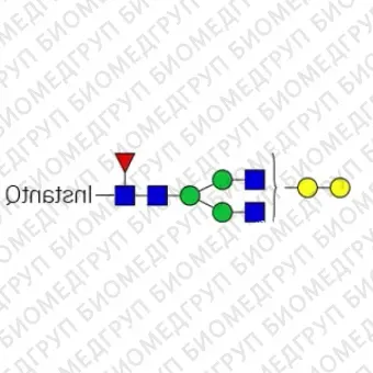 AdvanceBio InstantQ G1FGa1 / FA2G1Ga31 Стандарт Nгликанов ранее ProZyme. Nгликан асиало, моногалактозилированный двухантенный комплекс Nгликан с 1 13связанной галактозой и основной фукозой, меченный InstantQ, для использования в качестве ка