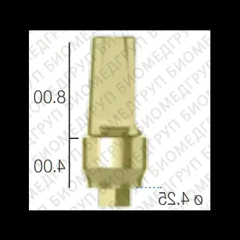 Абатмент прямой, переустанавливаемый, анат. шейка SwedenMartina 4.25 мм х 12 мм шейка 4 AMDR4254