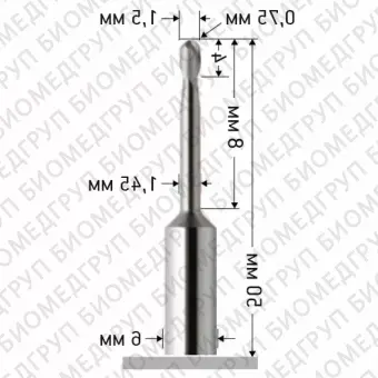 Фреза ADM dental диам. 1,5 мм