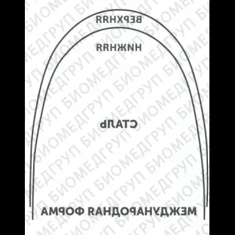 Дуги ортодонтические международная форма Нержавеющая сталь для верхней челюсти SS U .021x.025/.53x.64