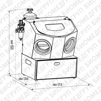 АСОЗ 1.1 ТУРБО ПРЕСС  пескоструйный аппарат со струйным модулем МС 4.3 С и встроенным ситом