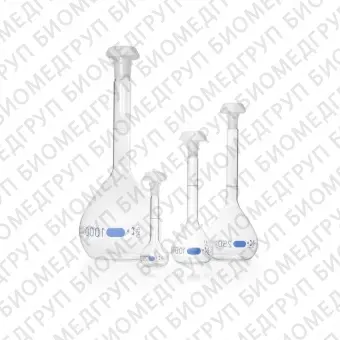 Колба мерная, 2000 мл, класс А, d горла 27,5 мм, БС, шлиф 29/32, с крышкой из РЕ, 2 шт/уп, DWK Life Sciences Duran, Wheaton, Kimble, 246716352