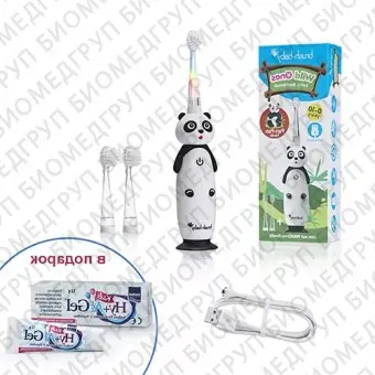 BrushBaby Sonic WildOnes звуковая зубная щетка Панда 010 лет  Подарок детский гель для лечения стоматита