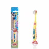 Brush-Baby FlossBrush NEW зубная щётка, 3-6 лет, желтая